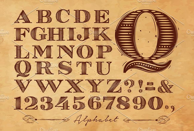 复古钢笔描线素描英文字体 Vintage Font Fontline插图(2)