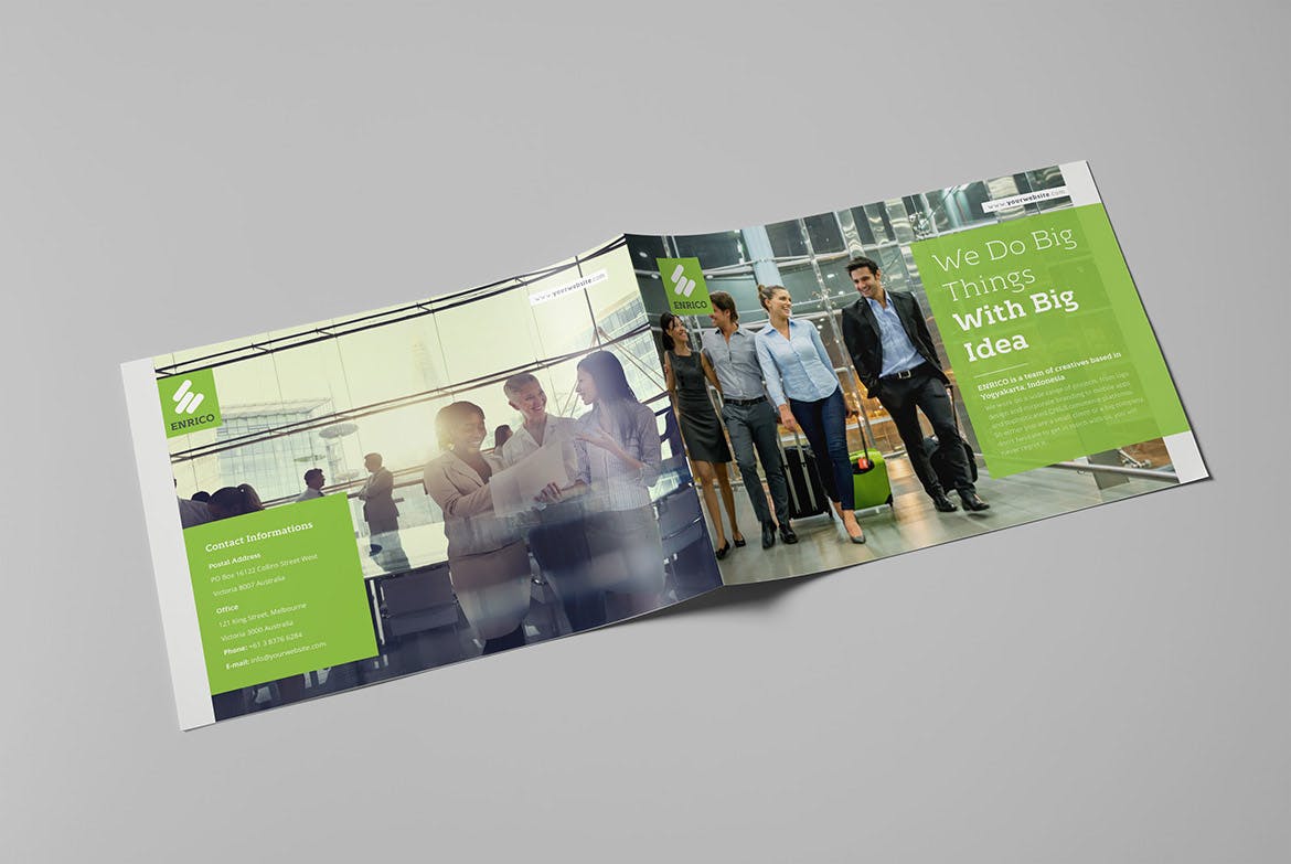 集团公司高档精装画册设计模板 Enrico Business Landscape Brochure插图10