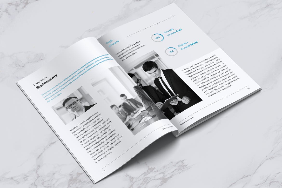 多元化大型公司简介企业画册设计模板 DIVERSE Professional Company Profile Brochures插图2