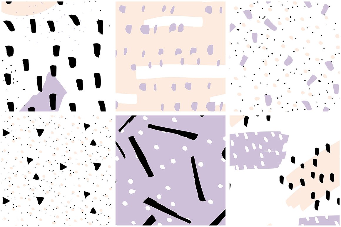 五彩纸屑无缝纹理 Confetti Seamless Patterns插图(4)