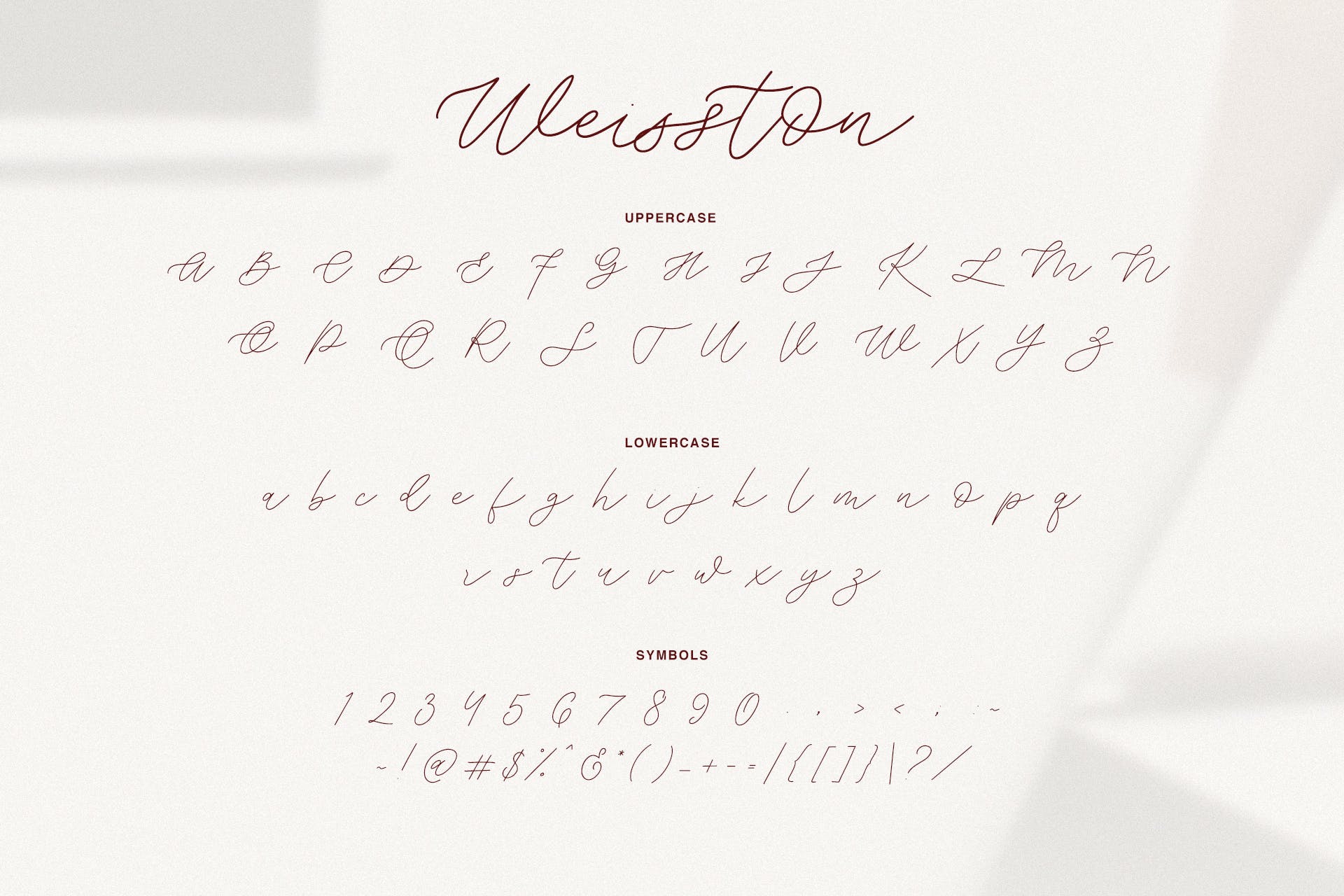 飘逸连笔钢笔书法字体下载 Weisston – Script Font插图9