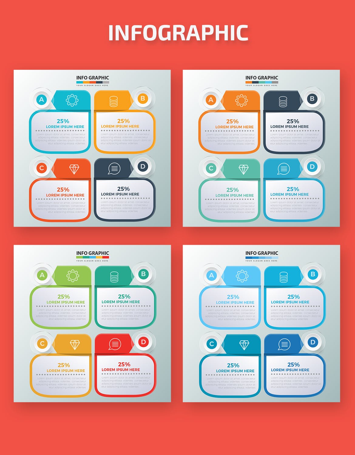 多目标决策PPT信息图表设计素材 Infographic Elements插图1