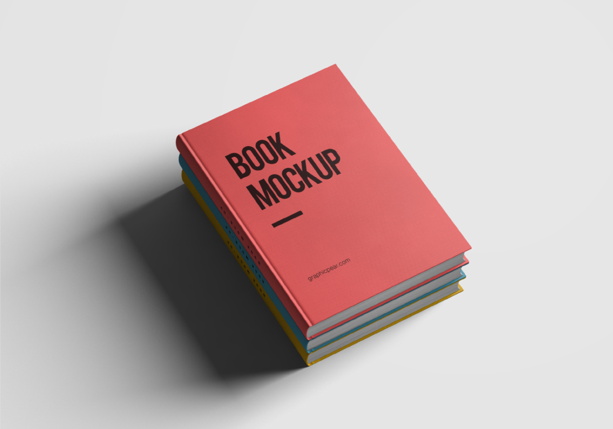 精装硬封图书封面＆内页版式设计效果图样机 Hardcover Book Mockup Photoshop插图