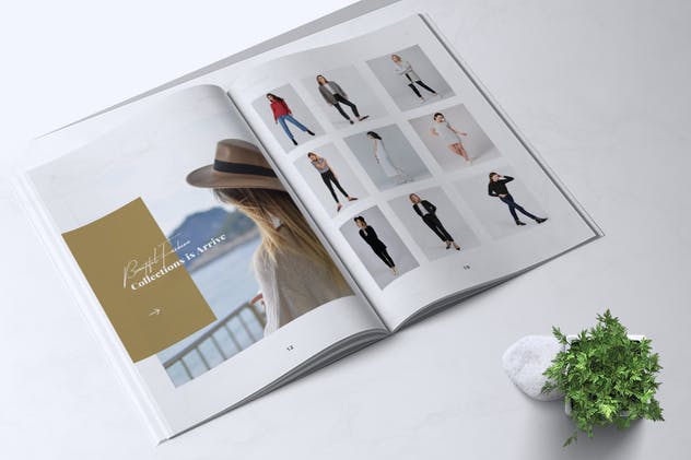 极简设计风时尚品牌产品样板产品目录画册模板 ROSELLINE Minimal Lookbook Fashion插图(7)