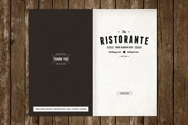 意大利餐厅西式餐厅食品菜单设计模板 The Ristorante Food Menu Illustrator Template插图(4)