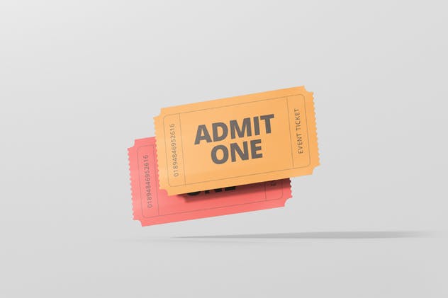 小尺寸活动门票/入场券样机模板 Event Ticket Mockup – Small Size插图(5)
