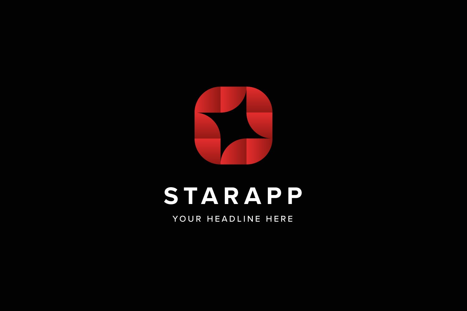 星级APP评选Logo标志设计模板素材 Star App Logo Template插图(1)