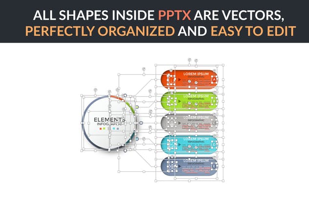 互联网解决方案信息图表数据统计PP幻灯片模板 Infographic Solutions Powerpoint Infographic插图(1)