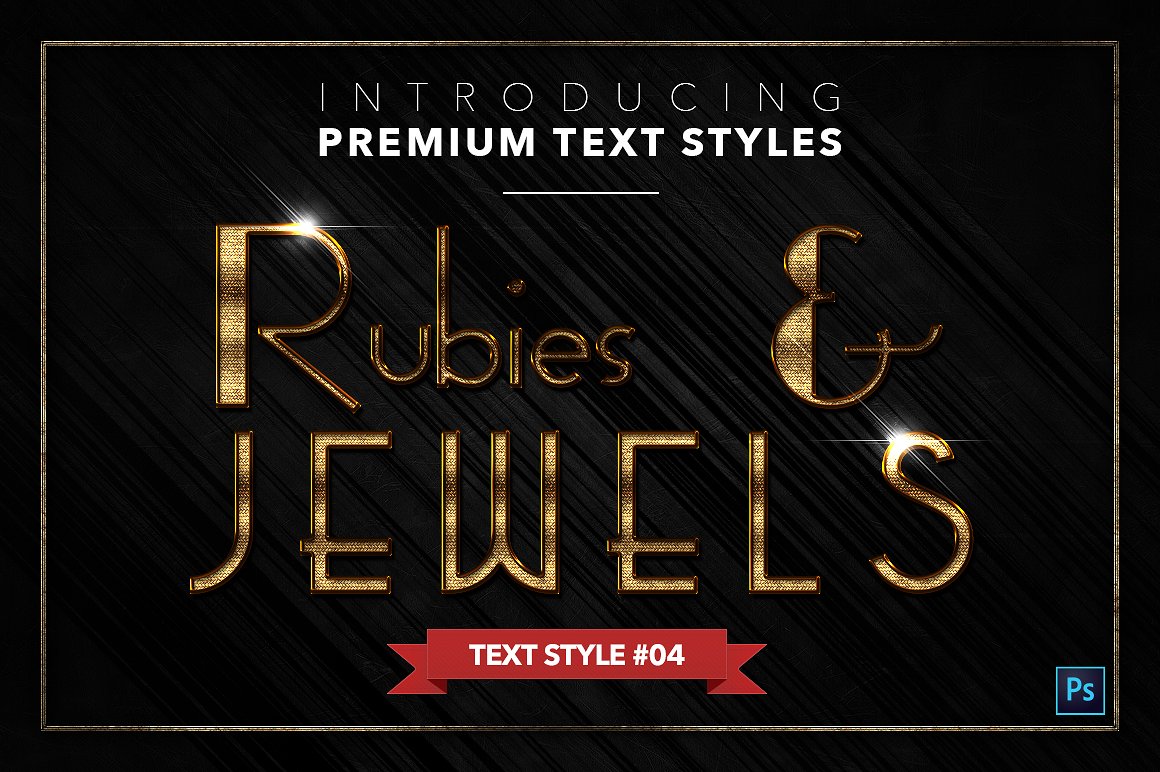 20款红宝石&珠宝文本风格的PS图层样式下载 20 RUBIES & JEWELS TEXT STYLES [psd,asl]插图(4)
