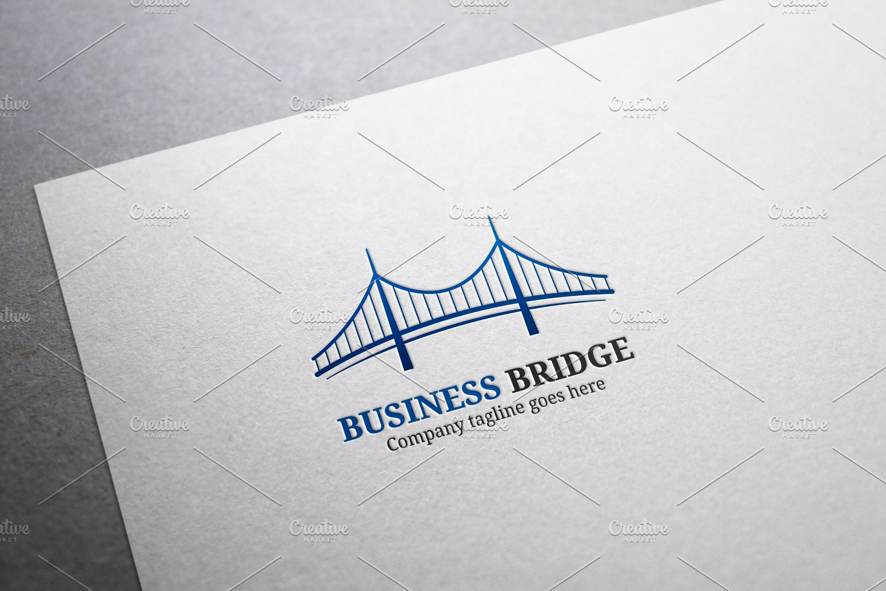 商业桥梁形象图形Logo模板 Business Bridge Logo插图1