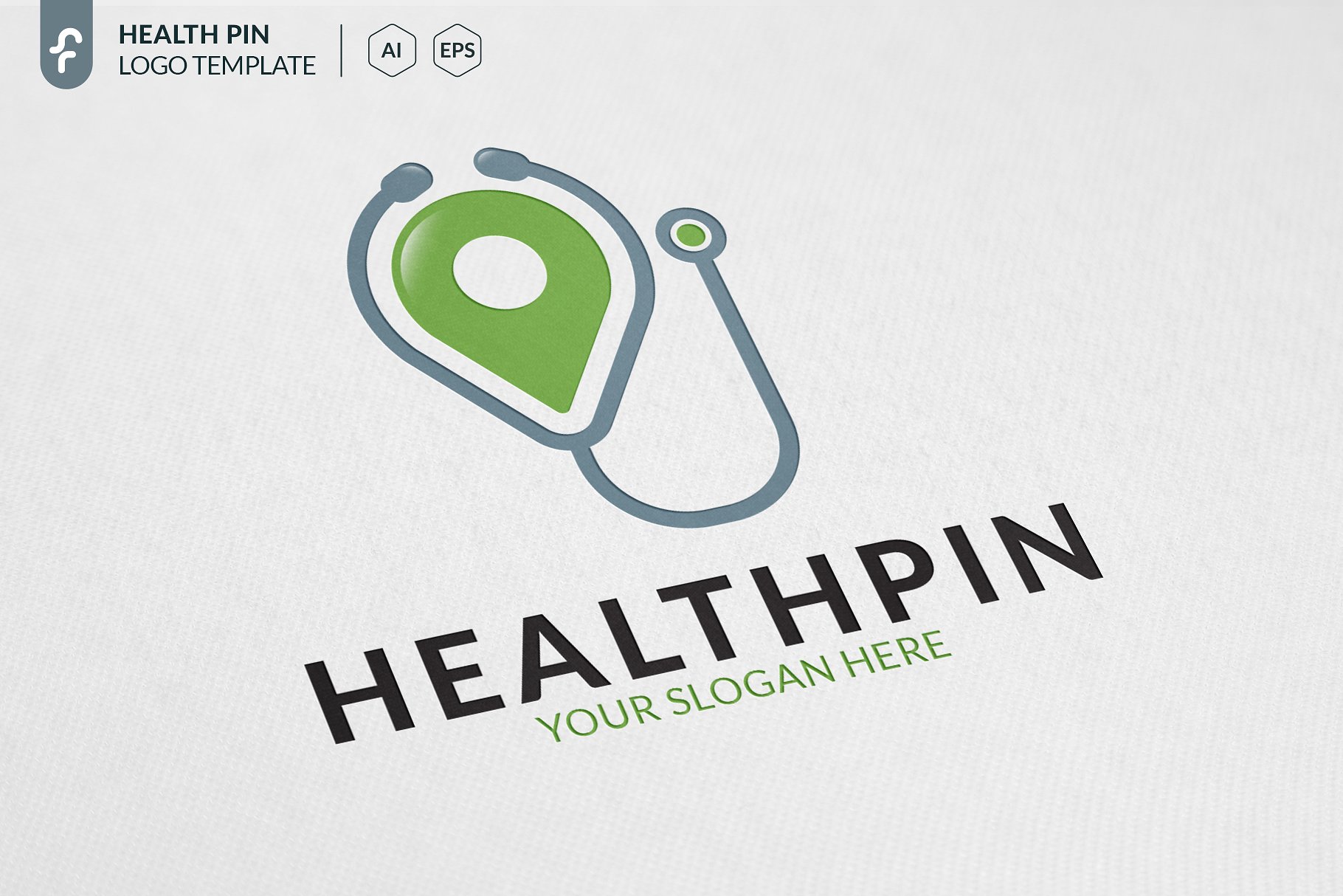 健康医疗主题Logo模板 Health Location Logo插图1