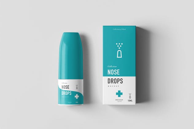 滴鼻液药物包装样机 Nose Drops Mock-up 3插图(11)