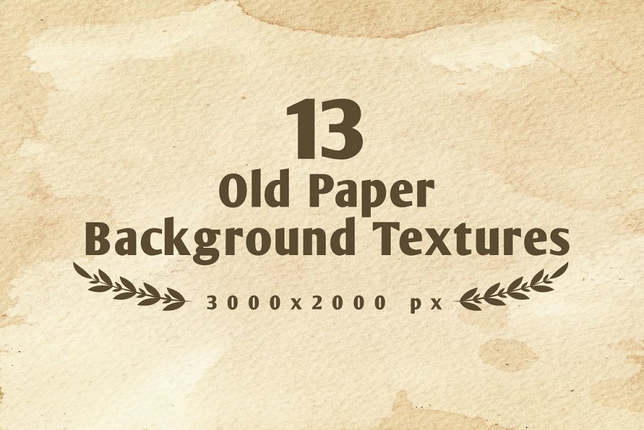 13种风格老式纸张纹理背景 Set of 13 old paper backgrounds插图