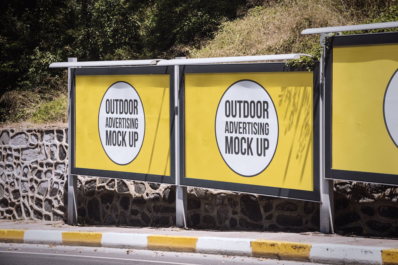 户外公路广告牌广告设计预览样机#4 Outdoor Billboard Advertising Mockup Template #4插图