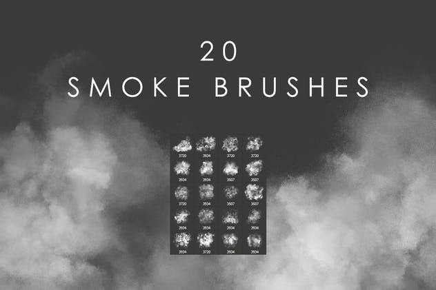20款高品质烟雾效果PS笔刷 20 Smoke Photoshop Brushes插图(1)