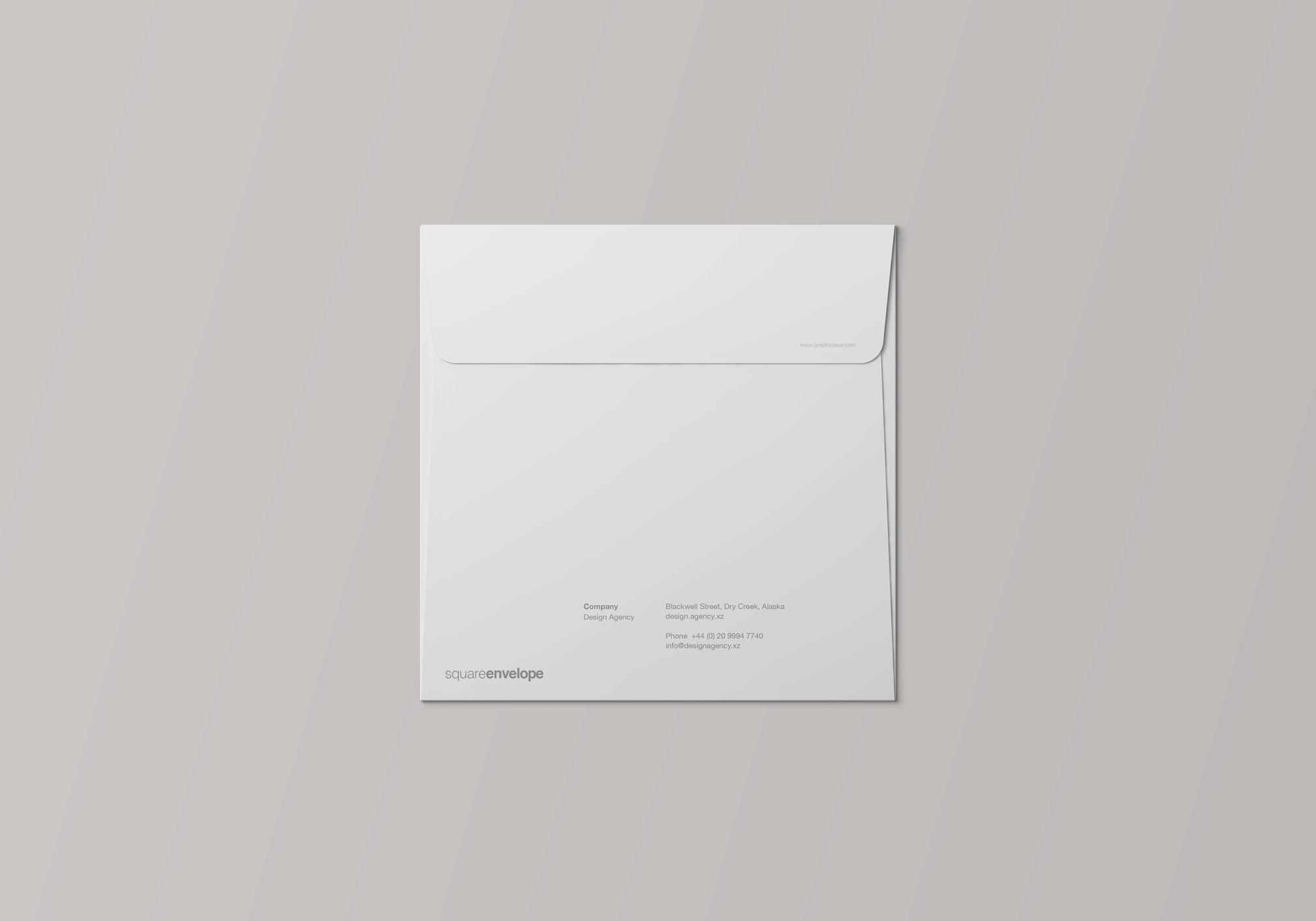 方形企业信封设计样机模板 Square Envelope Mockup插图(2)