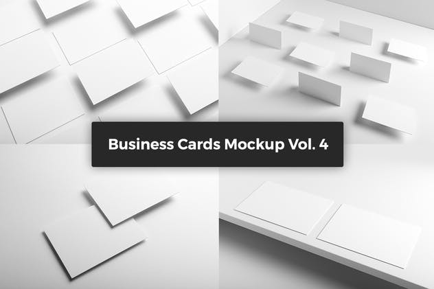 企业个人名片样机模板v4 Business Cards Mockup Vol. 4插图(6)