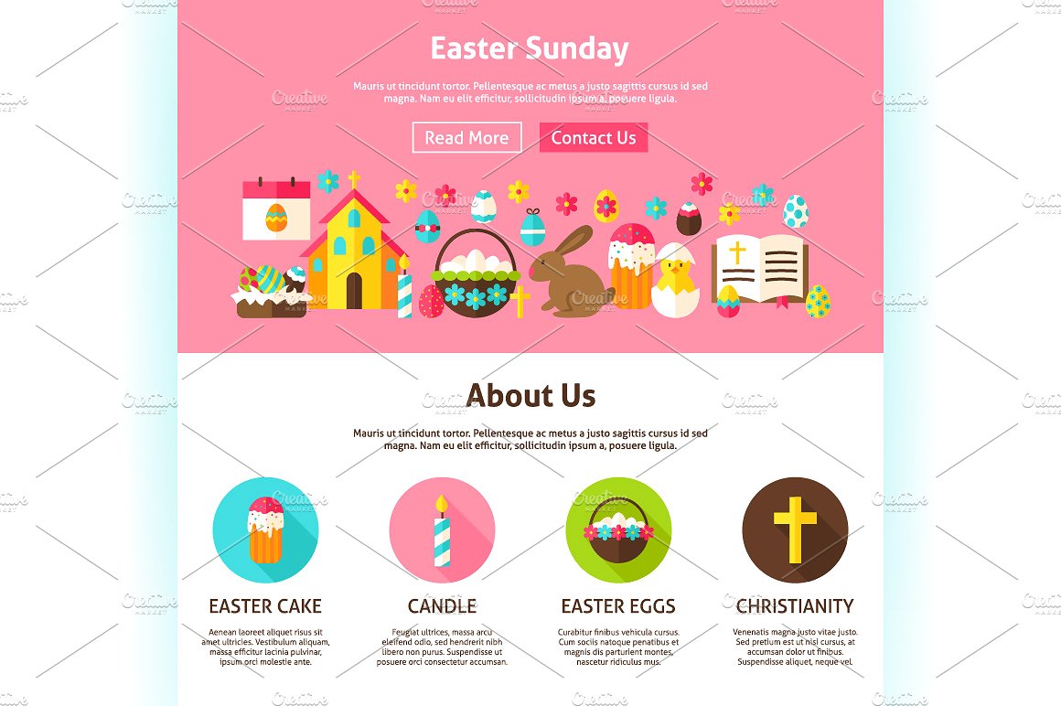 复活节 Banner 素材集合 Happy Easter Web Banners插图(6)