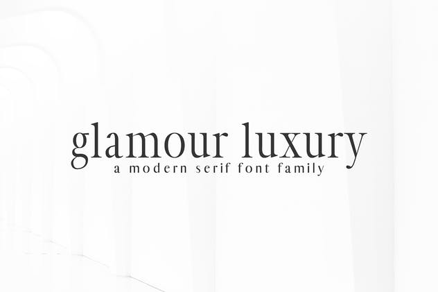 现代极简衬线字体家族 Glamour Luxury Serif Font Family插图7