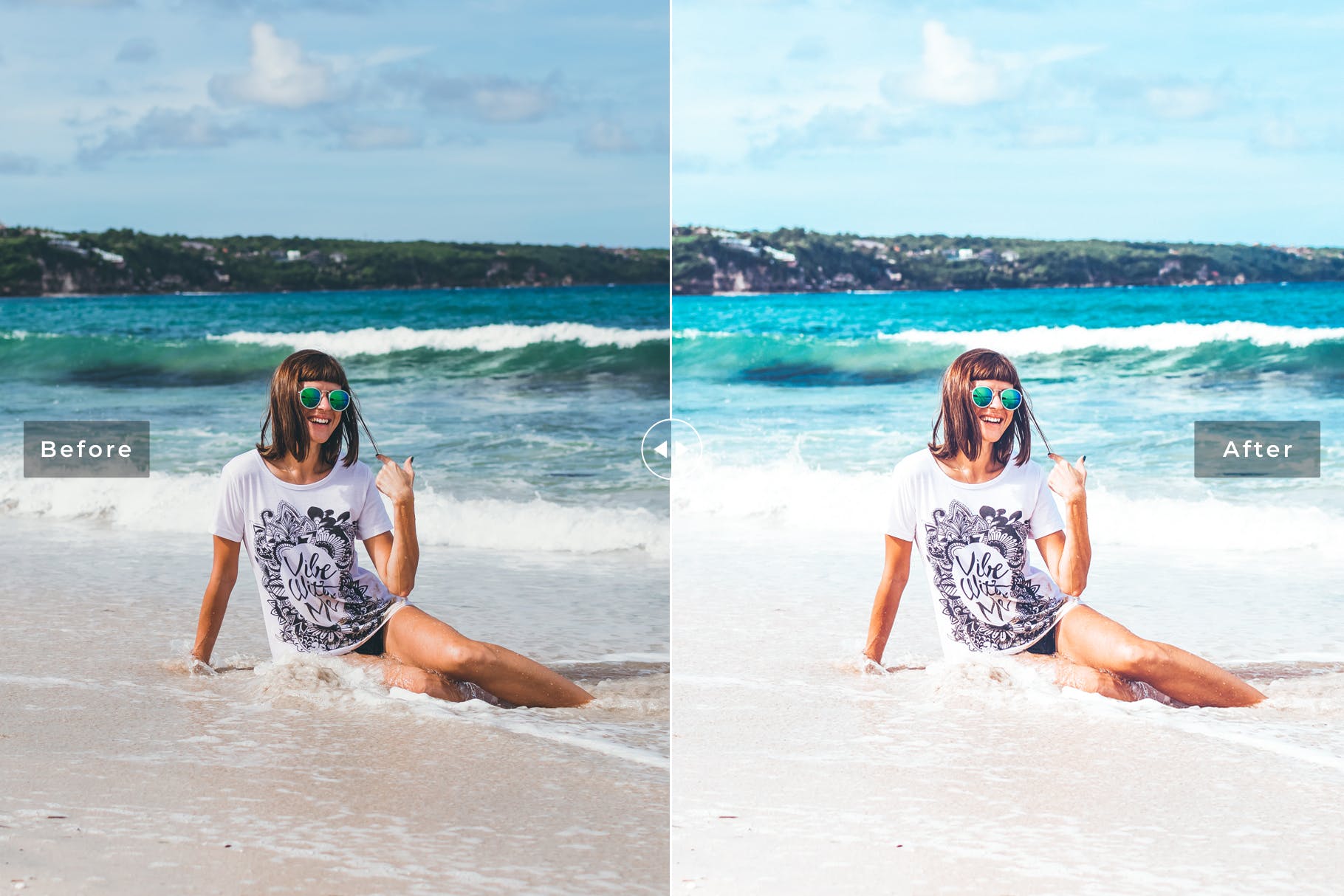 海滩人像摄影活力亮色LR调色预设下载 Bounty Beach Mobile & Desktop Lightroom Presets插图(5)