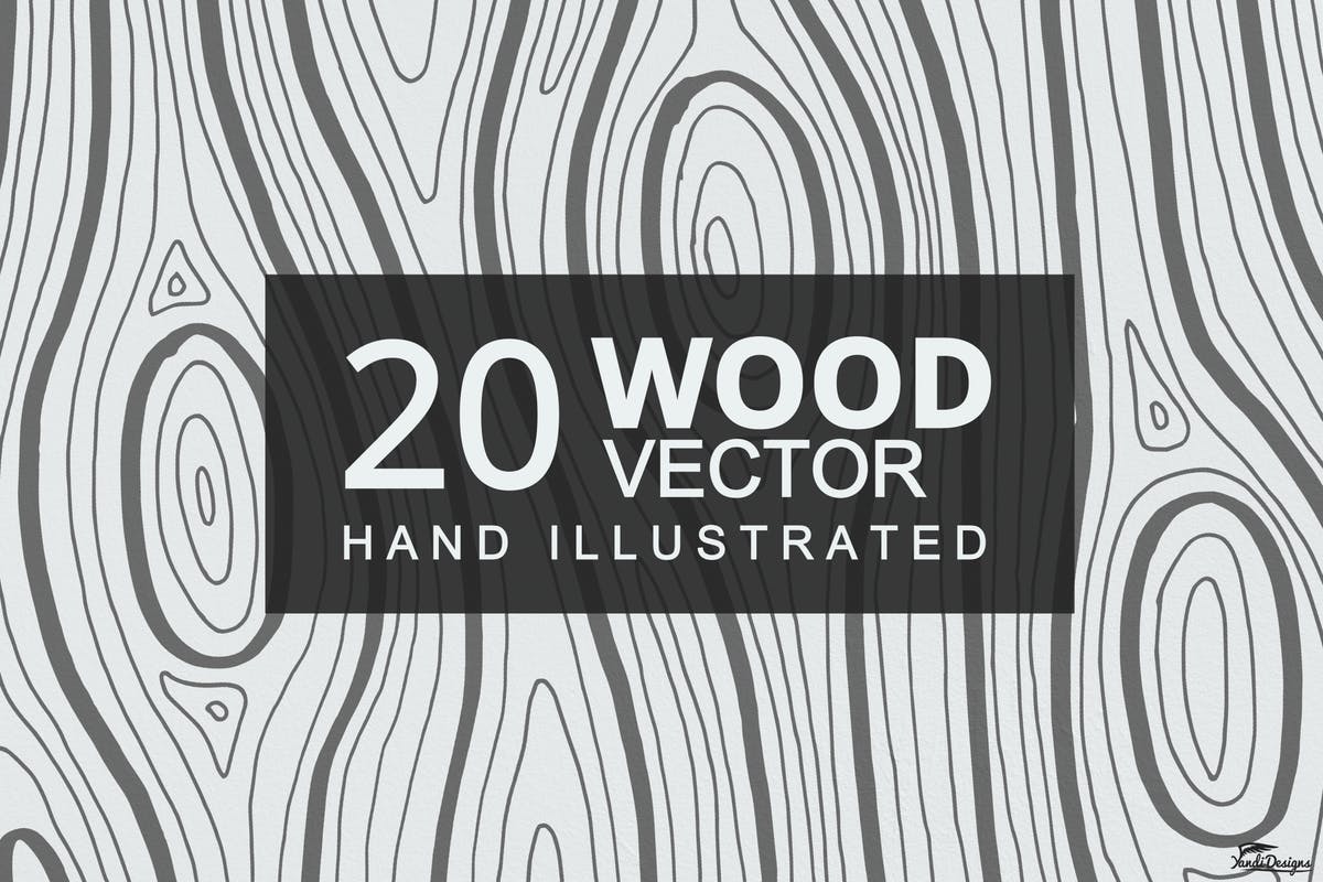 20款木材年轮纹理矢量设计素材 Wood Texture Vector插图