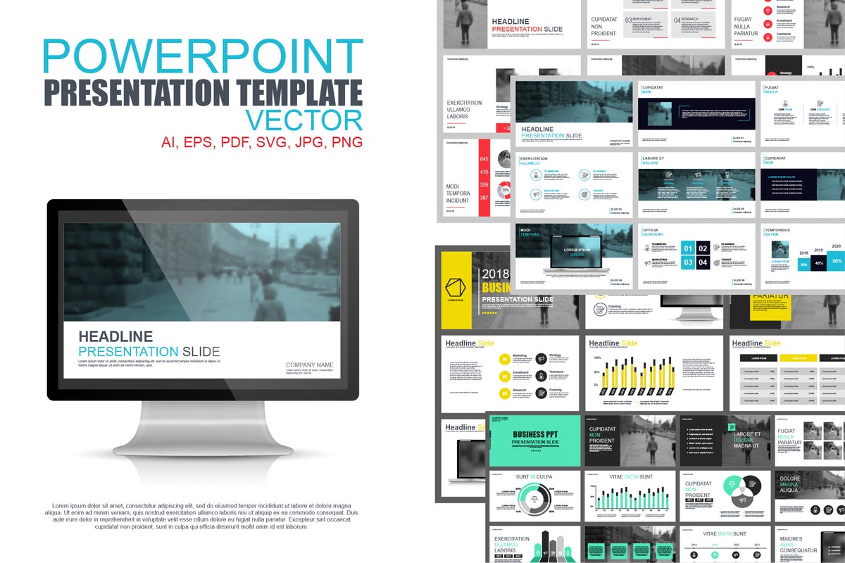 数据统计汇报商业PPT幻灯片模板 Powerpoint Templates插图