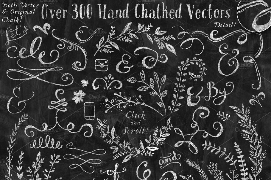 黑板粉笔画手绘设计素材包[1.47GB] The Authentic Chalkboard Bundle插图4