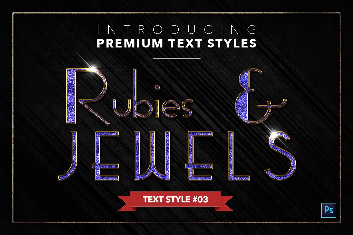20款红宝石&珠宝文本风格的PS图层样式下载 20 RUBIES & JEWELS TEXT STYLES [psd,asl]插图3
