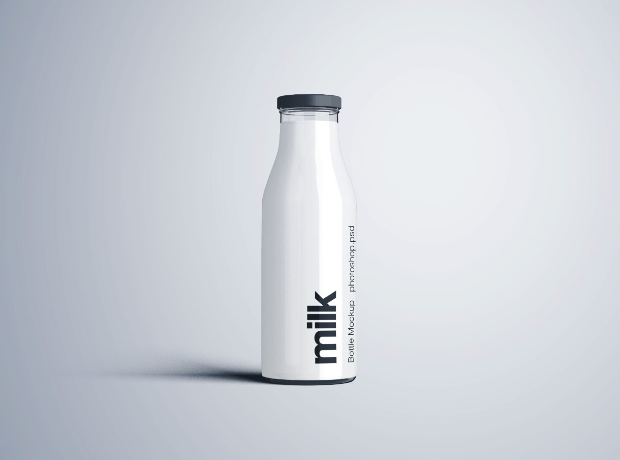 牛奶瓶&牛奶盒外观设计样机插图