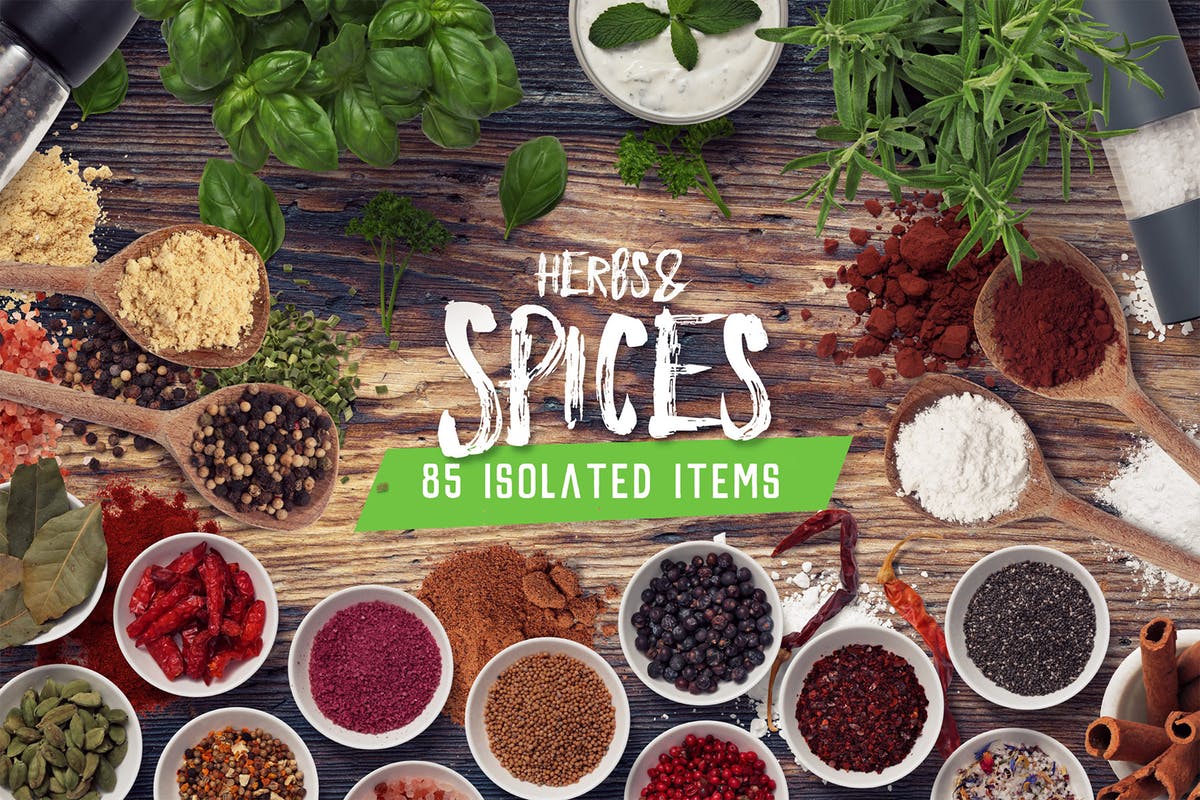 草药和香料巨无霸场景样机生成器 Kitchen Scene Gen. – Herbs & Spices插图