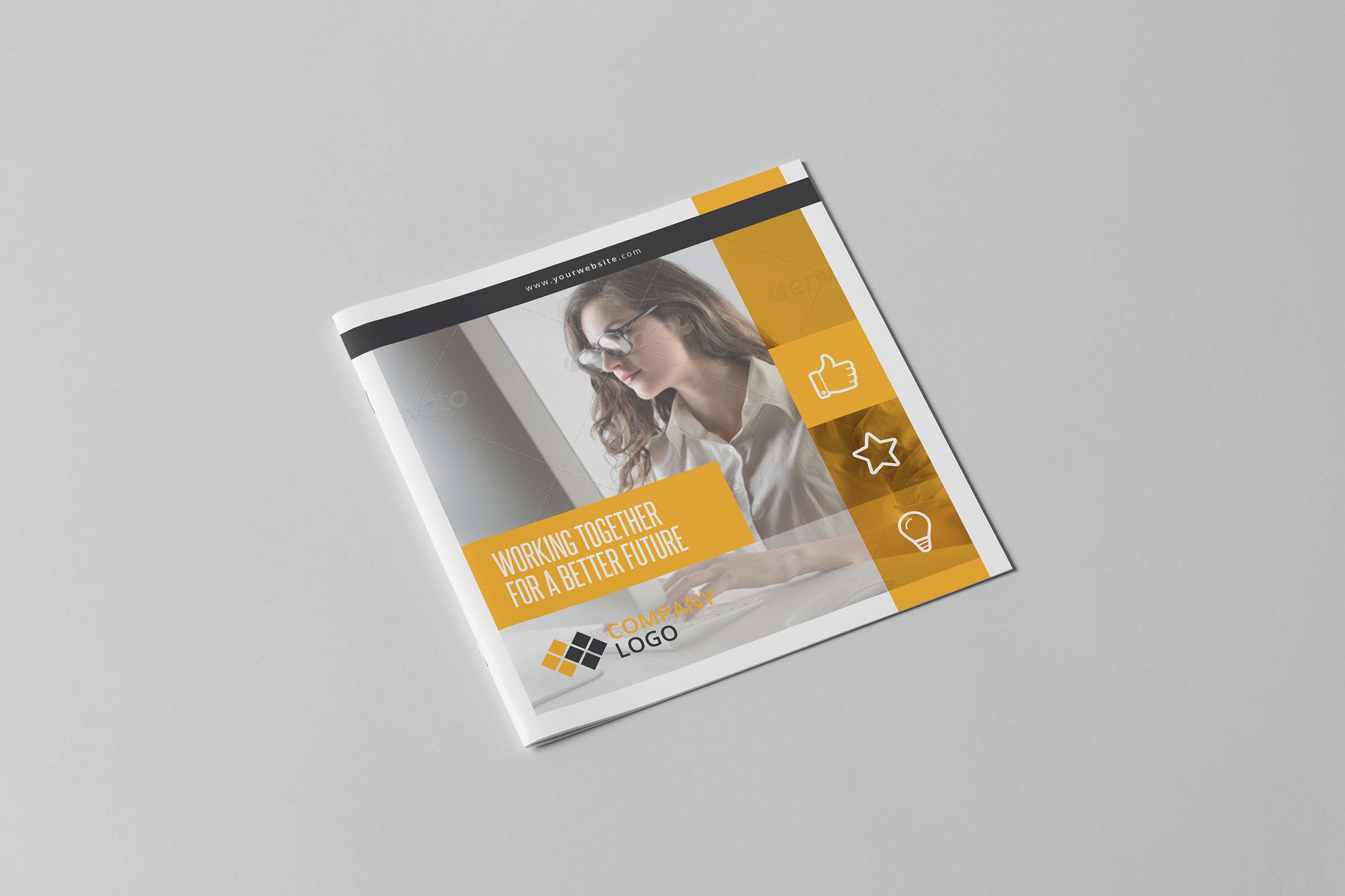 多用途商务公司方形企业画册设计模板 Multipurpose Business Square Brochure插图