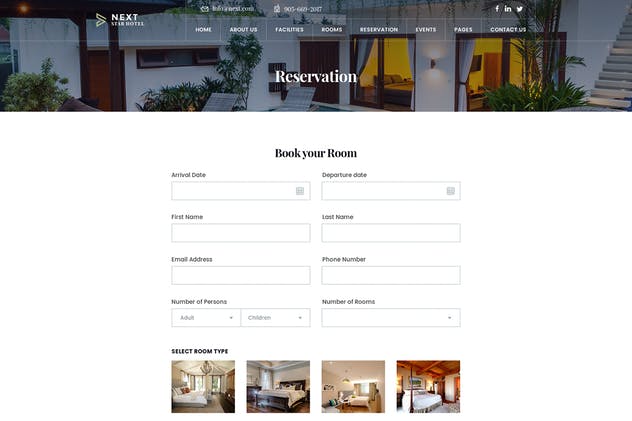 豪华酒店预订系统创意网站设计PSD模板 Hotel Resort Booking Luxury Creative PSD Template插图(5)