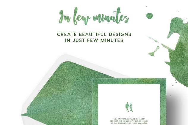 23款绿色基底水彩纹理 Watercolor Seamless Textures – Green Pack插图1