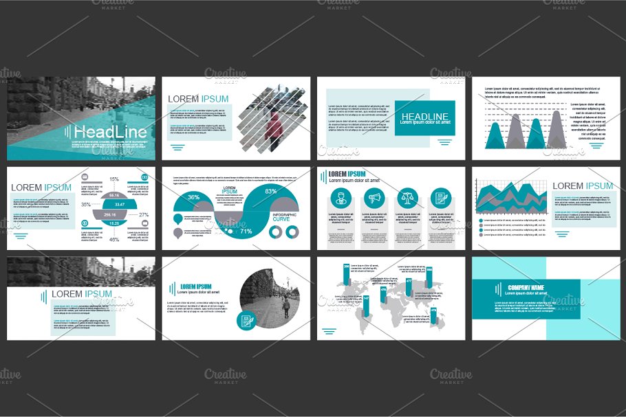 工作汇报绝配数据展示信息图表幻灯片模板 Powerpoint Slide Templates插图(2)