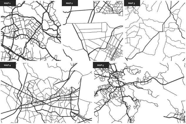10款城市地图图形设计素材 Map Patterns插图(6)