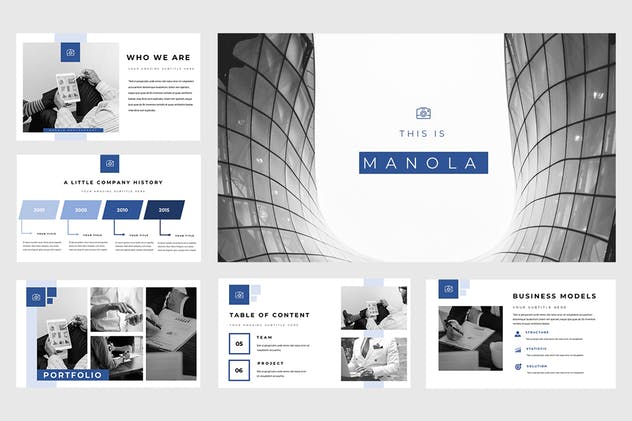 产品项目展示Google幻灯片模板 Manola Pitch Deck Google Slides Presentation插图(1)