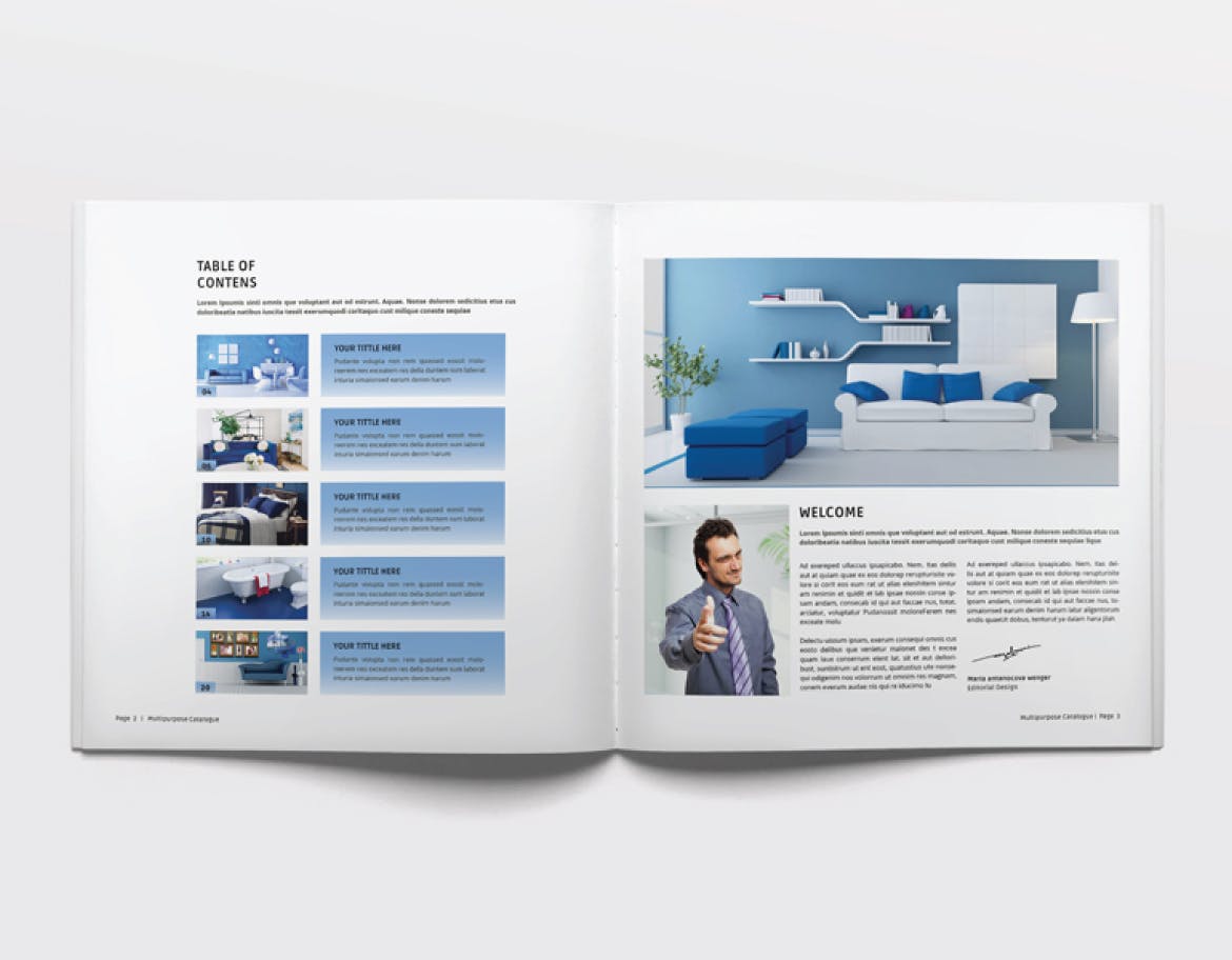 多用途企业产品手册/企业画册设计模板 Multipurpose Catalogue / Brochure插图1