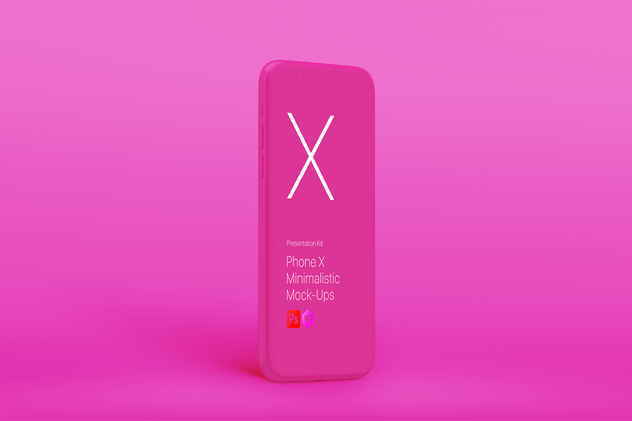 极简主义iPhone X样机模板 Phone X Minimalistic Mock-Ups插图(3)