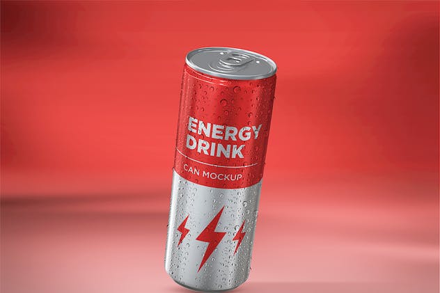 能量饮料罐头外观设计样机 Energy Drink Can Mockup vol.2插图(5)