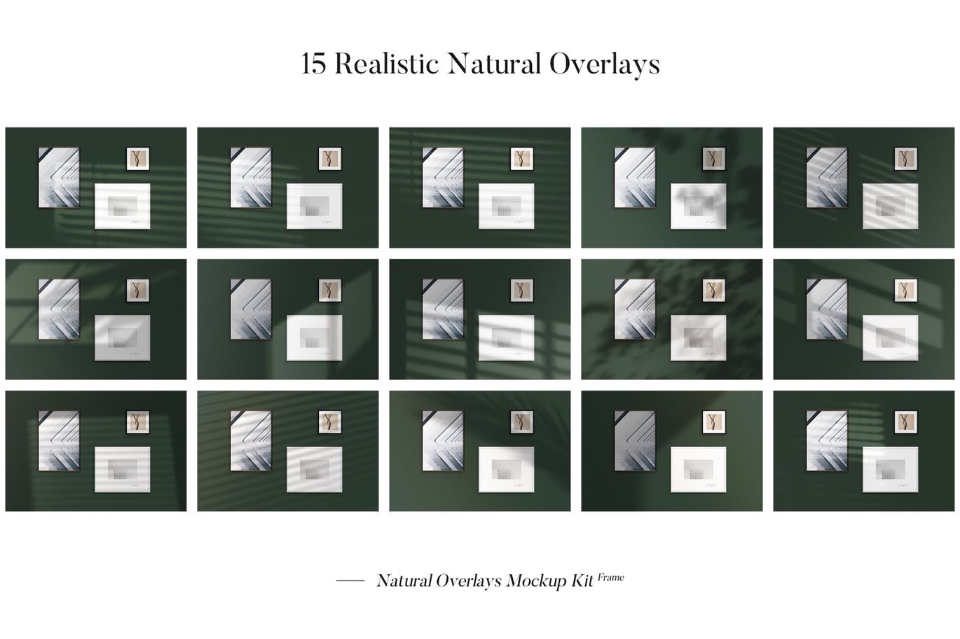 超级相框画框样机套装 Frame Natural Overlays Mockup Kit插图2