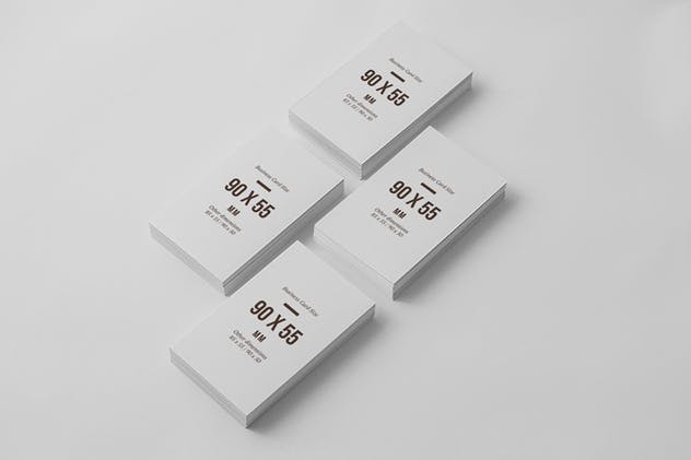 简约时尚多种尺寸名片/A4纸样机模板 Multi-dimension Branding / Identity Mock-up 4插图(1)