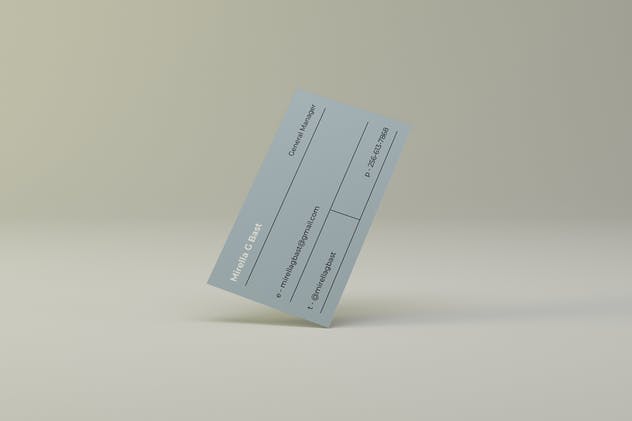 空中漂浮企业名片设计效果图预览样机 Flying Business Card Mockups插图(2)