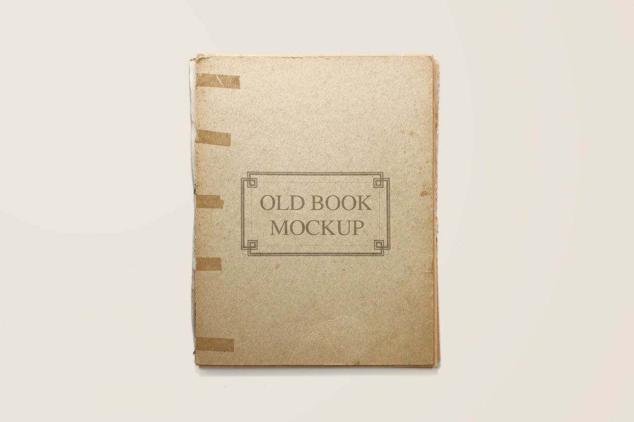 复古图书内页版式设计样机模板 Old Vintage Book Mockup插图(2)