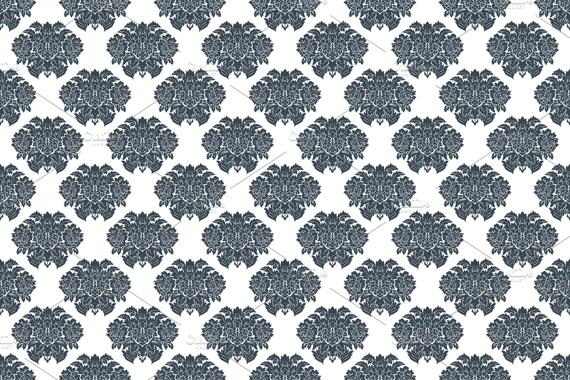 60种颜色1440种锦缎图案纹理[3GB] 1,440 Damask Patterns in 60 Colors插图(14)