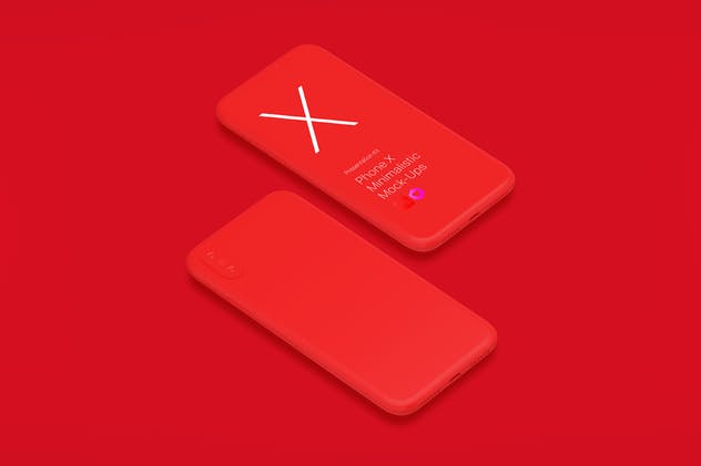 极简主义iPhone X样机模板 Phone X Minimalistic Mock-Ups插图(5)