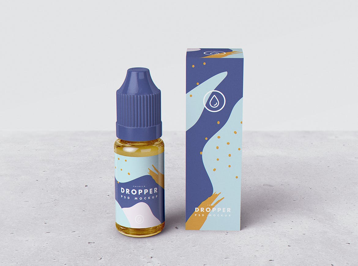 果味电子烟油滴管瓶外观设计样机 E-Juice Dropper Bottle MockUp插图(4)