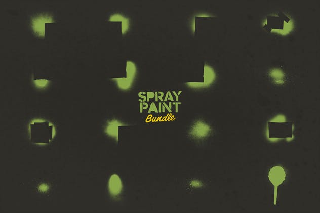 高分辨率涂料喷漆肌理纹理套装 Spray Paint Bundle插图(8)