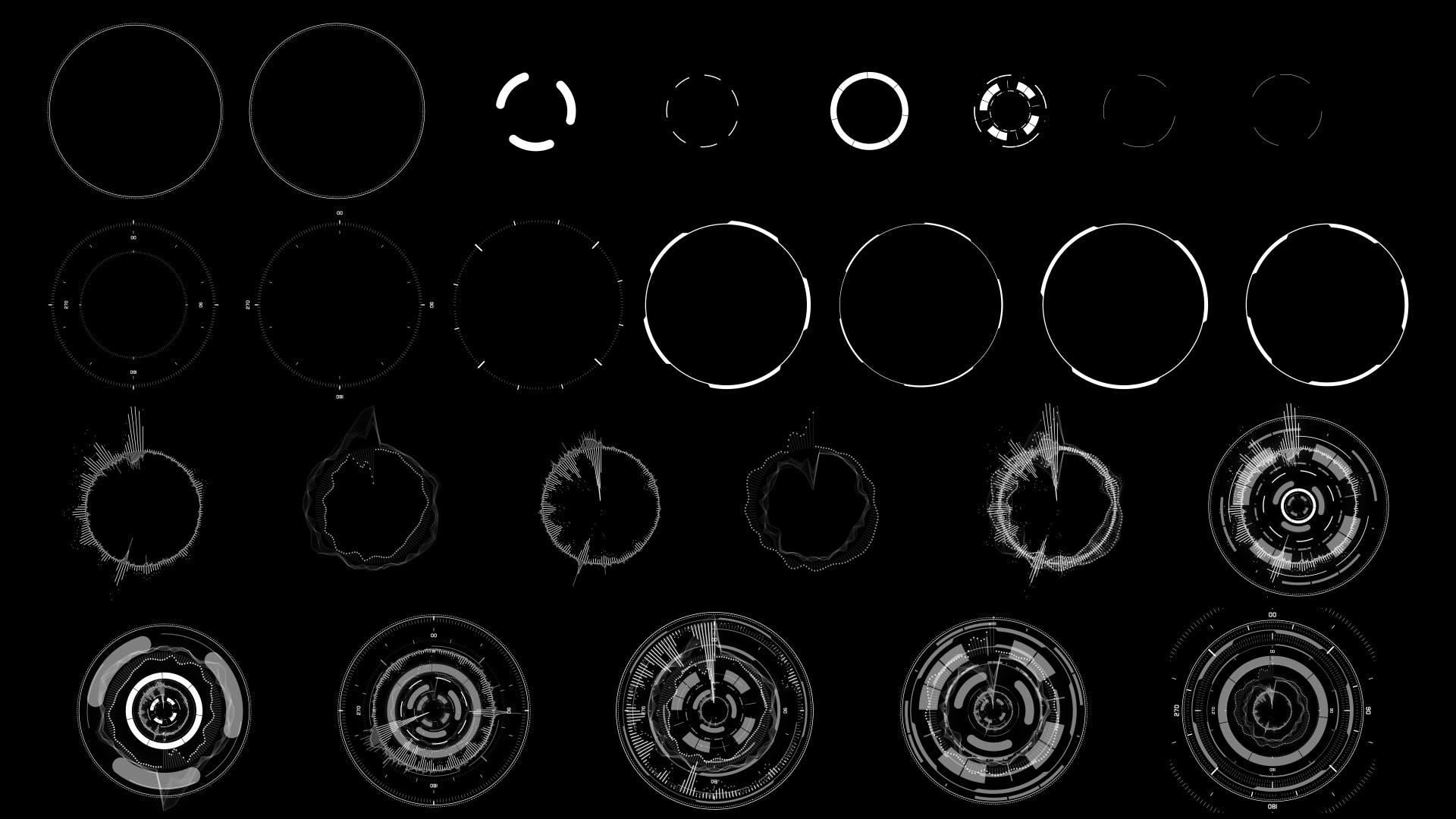 200+高科技HUD屏幕界面设计元素 200+ Sci-fi Interface HUD Elements插图(3)