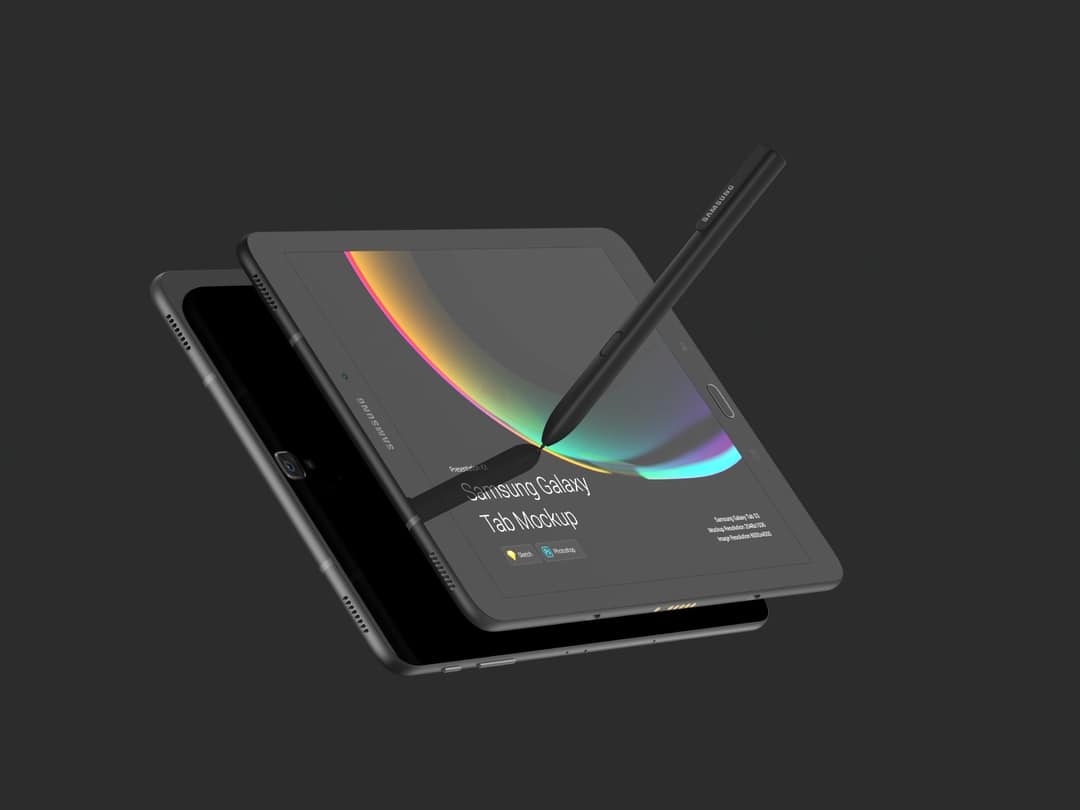 超级主流桌面&移动设备样机系列：Samsung Galaxy Tab  三星智能平板样机 [兼容PS,Sketch;共3.77GB]插图(4)