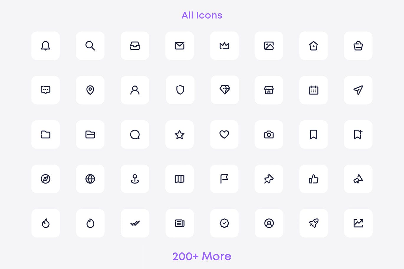 Web&APP用户交互界面UI图标素材包 Complete Web and Mobile UI Icons Pack – UICON2插图(6)